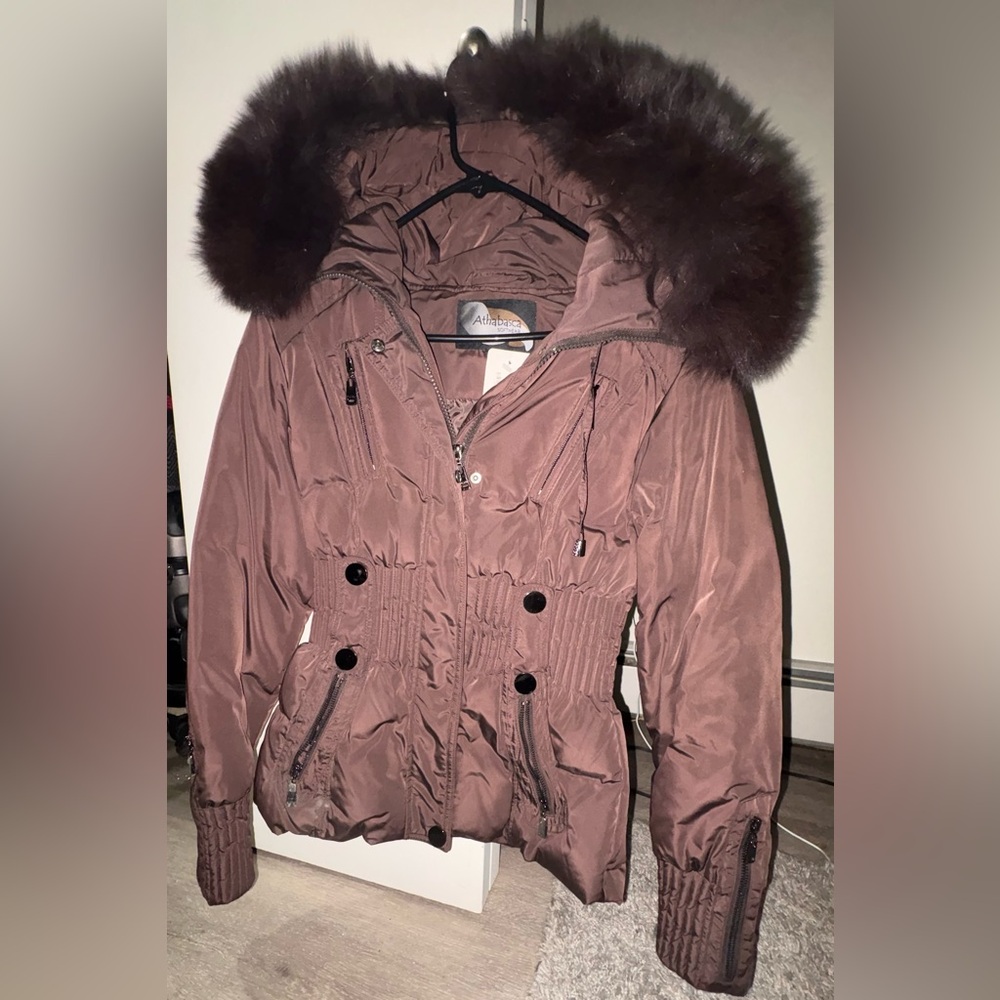Athabasca Faux Fur Hood Winter Jacket – Warm & Stylish Comfort